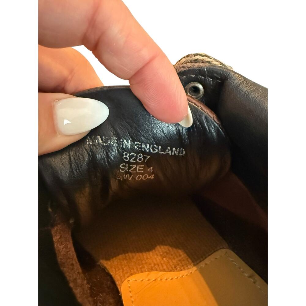 Vintage Dr. Martens Made in England Brown Leather Ankle Boots Women 6 Men 5 - Picture 8 of 8